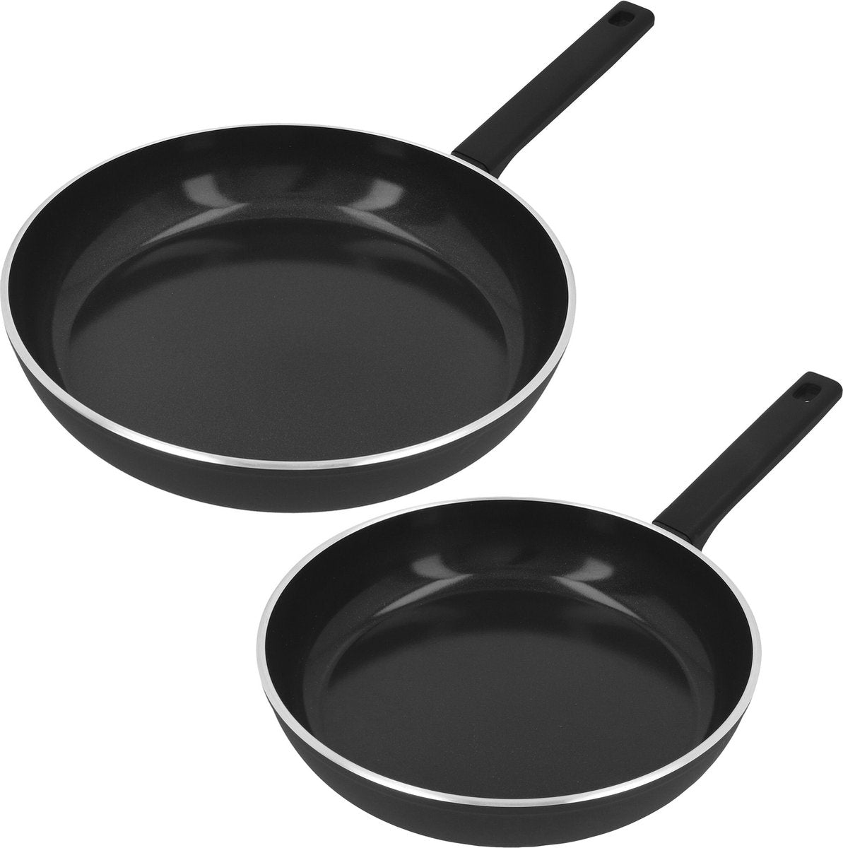 Demeyere Alu Comfort 3 Frying Pan – Ceramic Non-Stick Coating – Ceraforce (PTFE-free) - Pan Set 24 cm + 28 cm