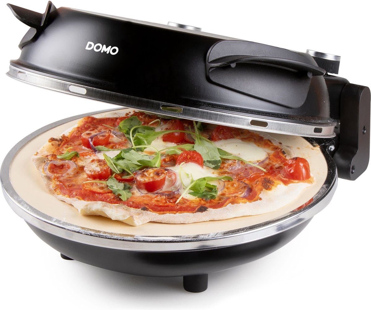 Domo Pizza -Ofen mein Express -Pizza schwarz - Pizzaofen mit Stein