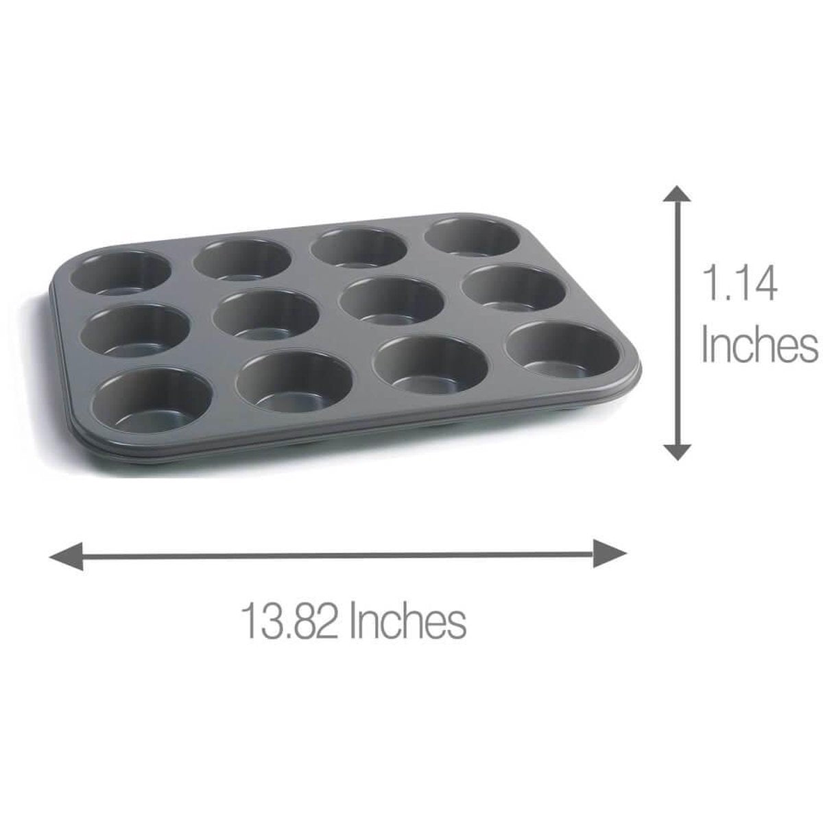 Jamie Oliver Antihaft-Muffin aus Karbonstahl mit 12 Löchern, 12 Stück – 35 x 27 x 3 cm