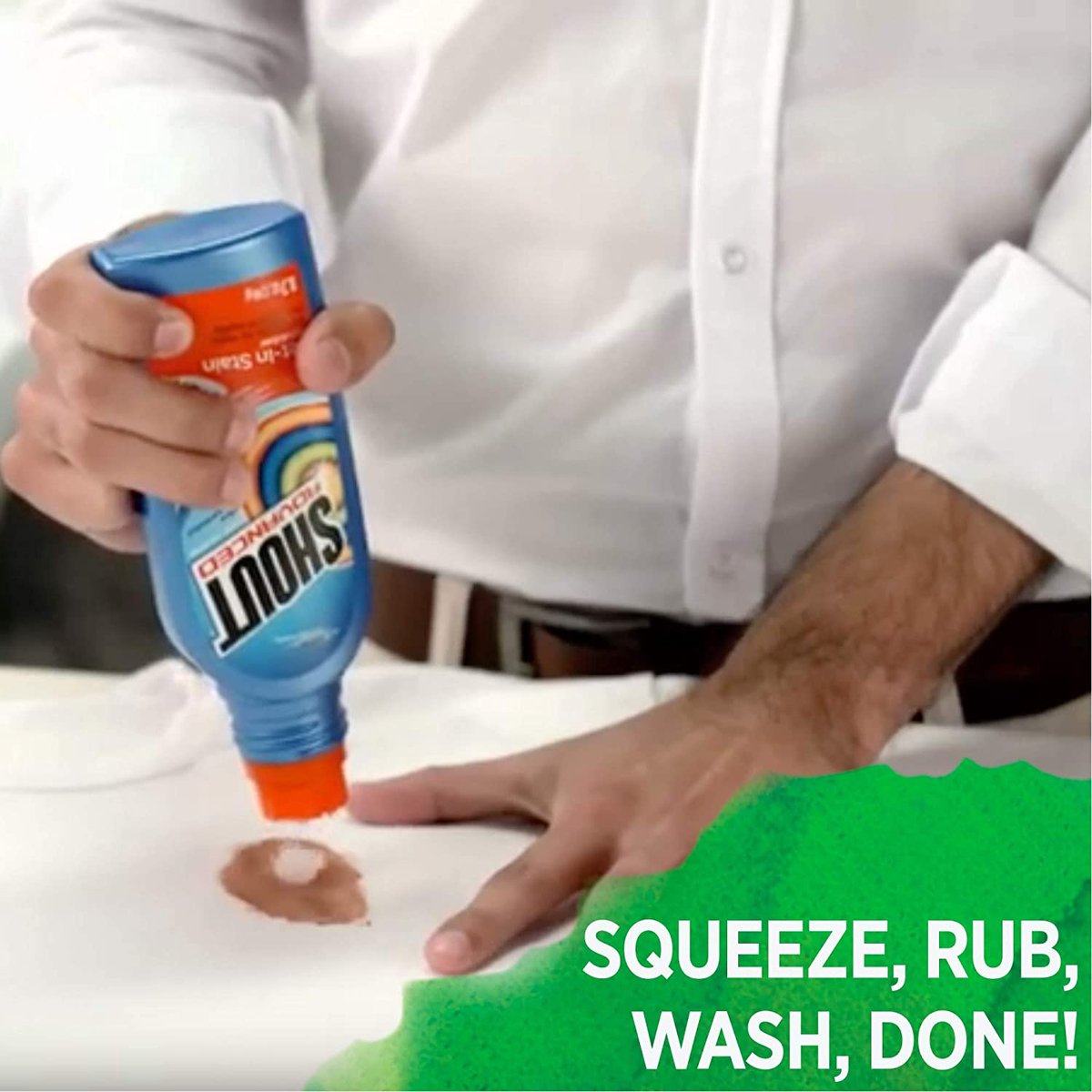 Shout Advanced Stain Remover voor kleding met scrubgelborstel 260 ml