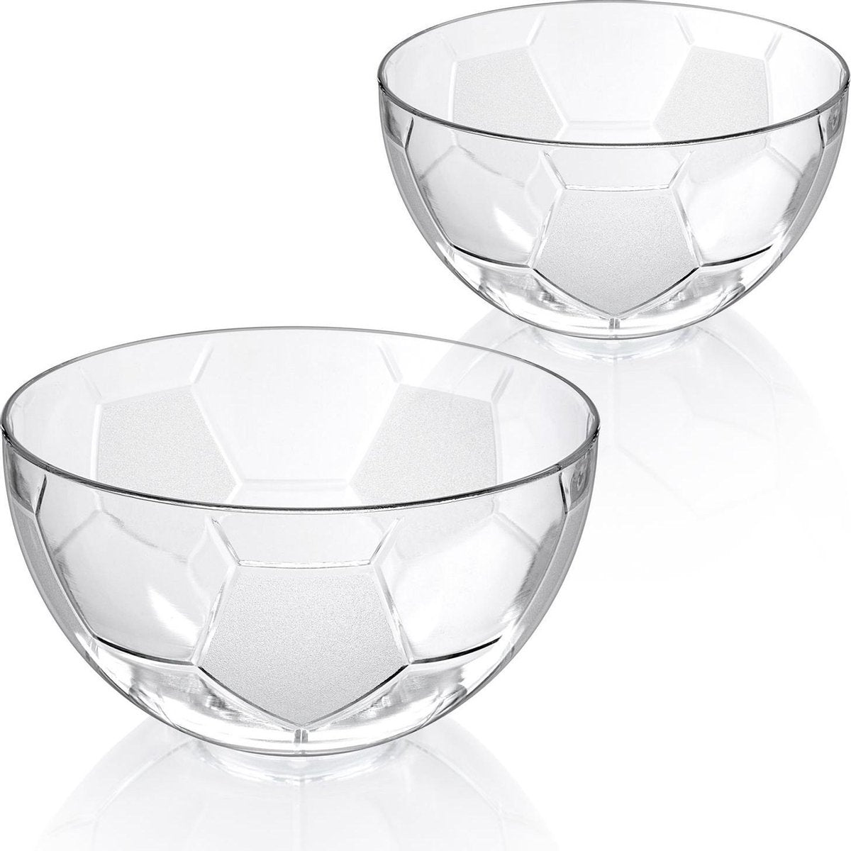 Borgonovo 12 Glass Bowls Football Pattern 0.7L Diameter 14cm Height: 8.2cm
