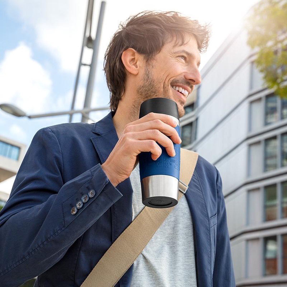 Emsa Reisebecher Classic, 360 ml, Blau