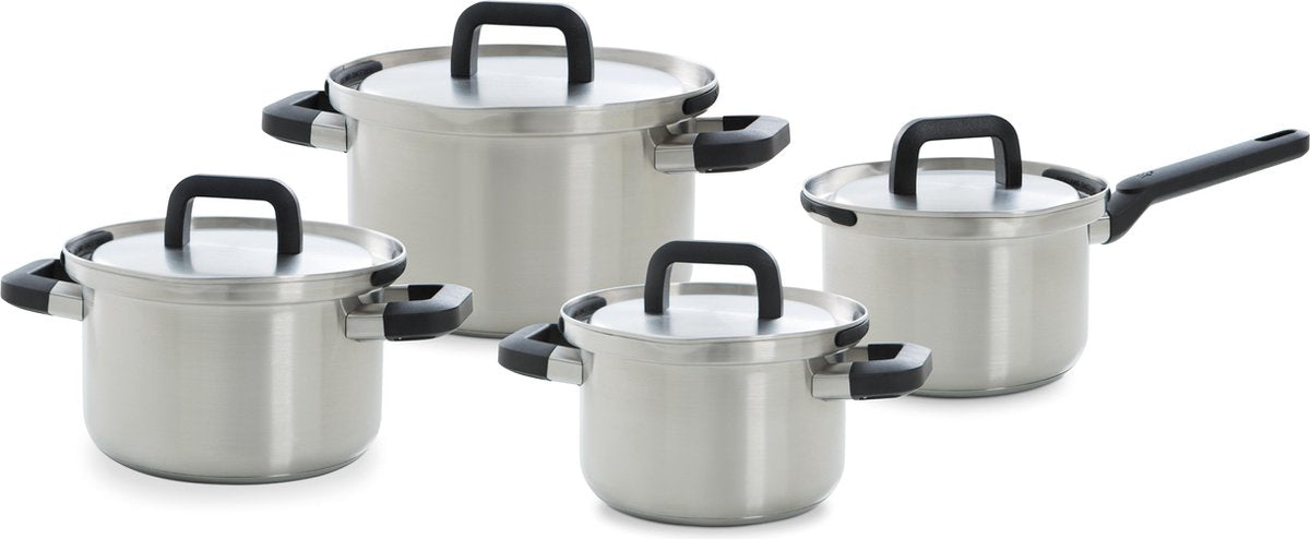 Bk Flow Cool 4 Piece Pan Set with Glass Lids