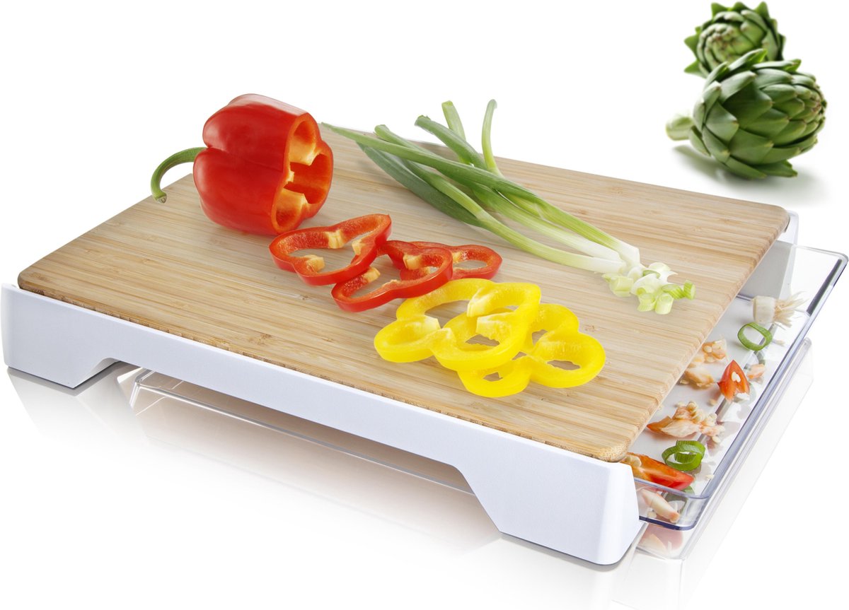 Planche à découper de la cuisine de demain - avec tiroir à déchets