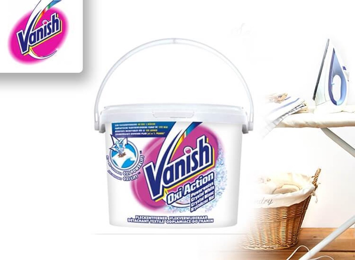 Vanish Oxi Action Crystal White Base Powder - For White Laundry - 2.4 kg