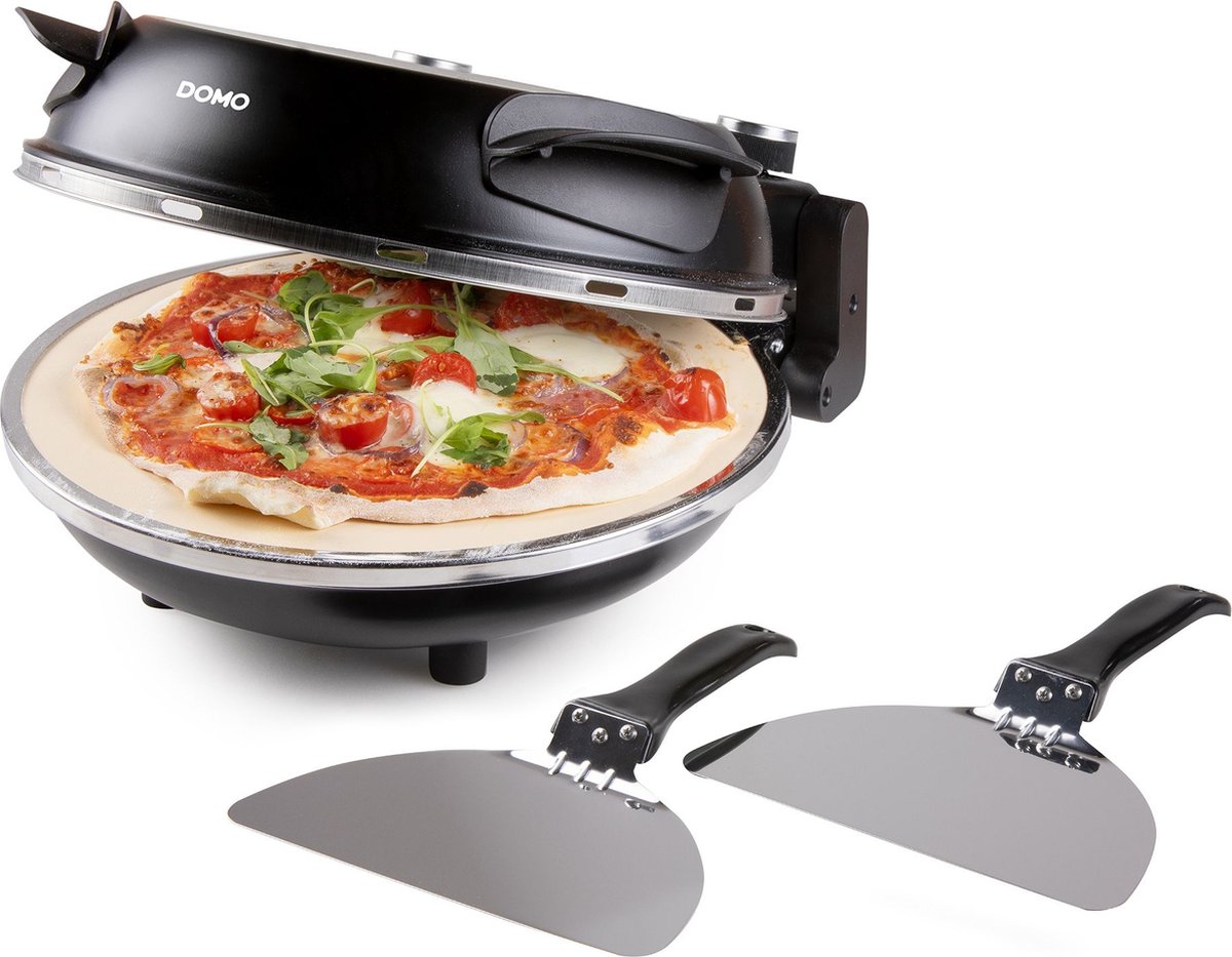 Domo Pizza -Ofen mein Express -Pizza schwarz - Pizzaofen mit Stein