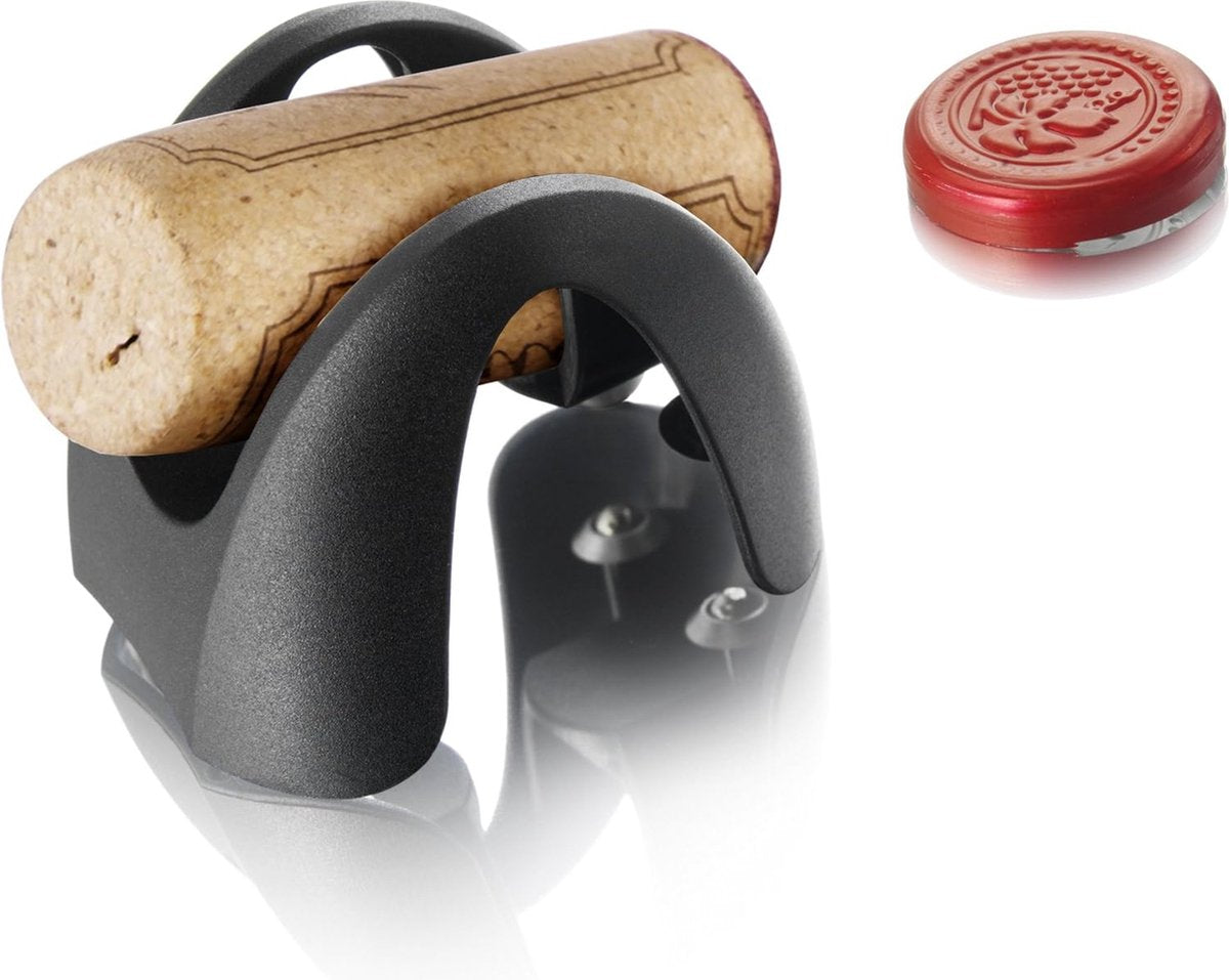 Weinöffner 3 -teiliger Set - Schwarz - Korkenzieher + Gießmütze / Gießen Spout + Kapselschneider / Folienschneider