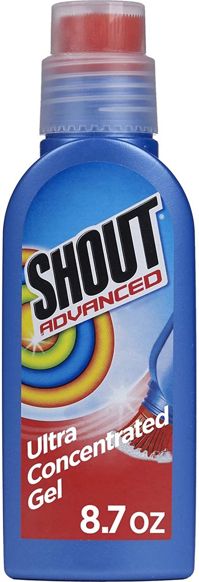Shout Advanced Stain Remover voor kleding met scrubgelborstel 260 ml