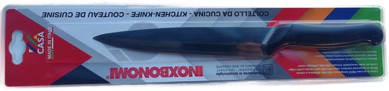 Inoxbonomi Chef Knife 20cm – Stainless Steel Kitchen Knife – Black
