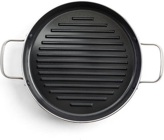 Dagelijkse Kost Ceramic Grill Pan Ø28cm – PFAS-Free Non-Stick Grill Pan with 2 Handles