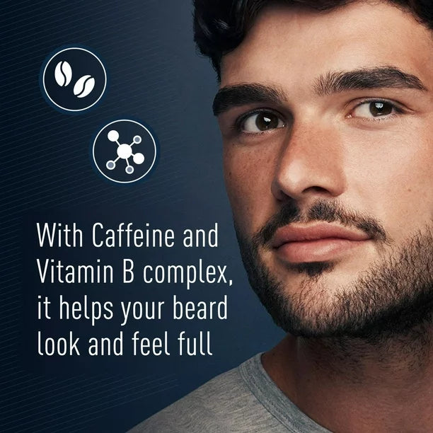 “Applying King C Gillette beard thickener serum”