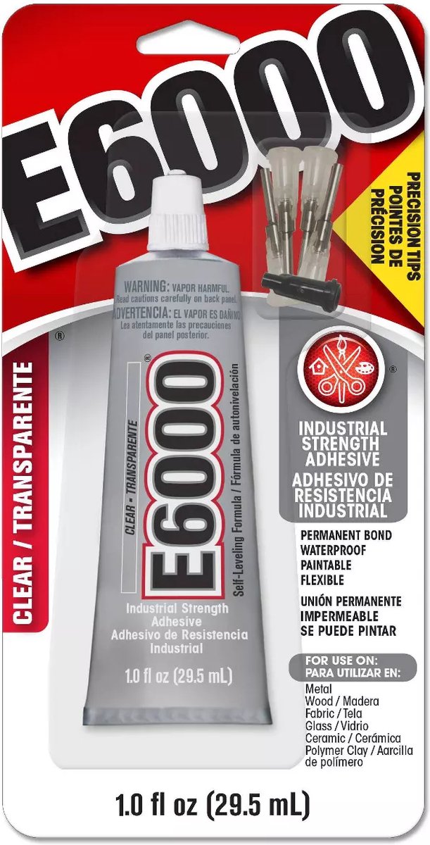 E6000 Transparent Glue tube 29ml - With Precision Needles