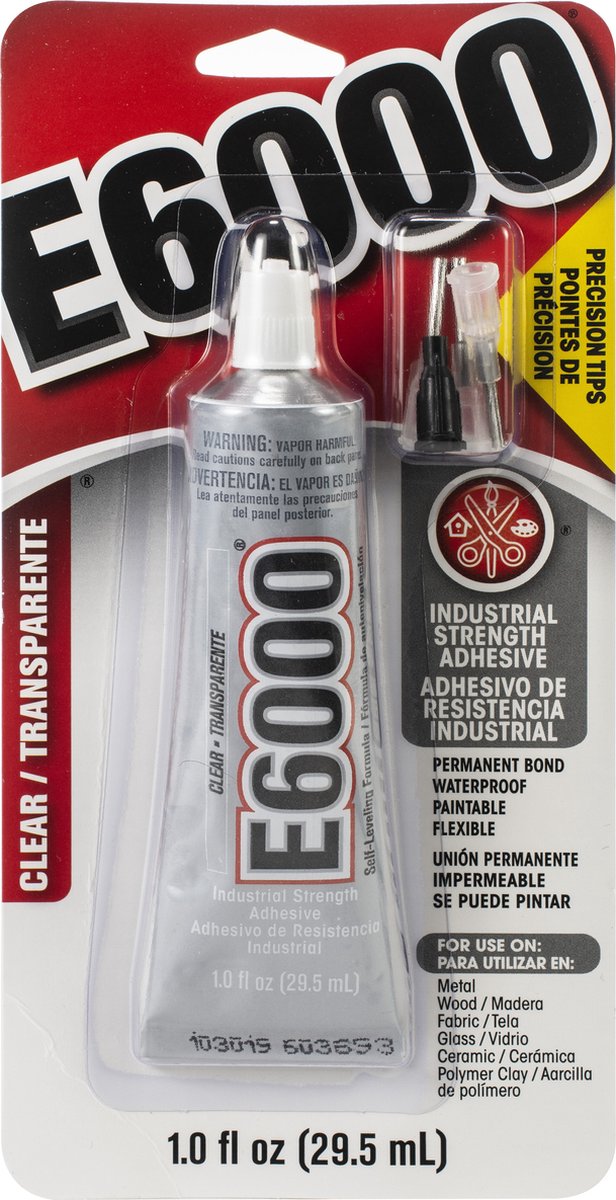 E6000 Transparent Glue tube 29ml - With Precision Needles