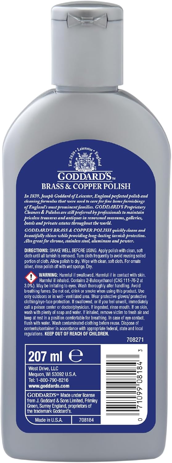 Goddards Brass & Copper Polish (liquide) 210 ml