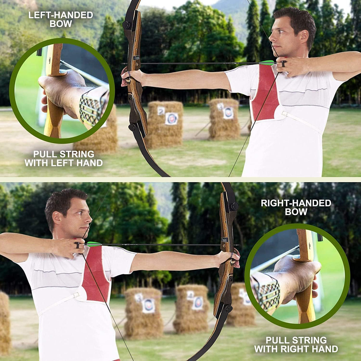 Samick Sage Takedown Recurve-Bogen und Bogenschießen-Pfeil-Set für Erwachsene und jugendliche Anfänger