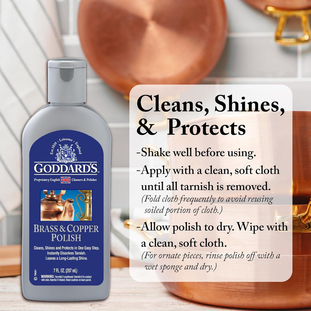 Goddards Brass & Copper Polish (liquide) 210 ml
