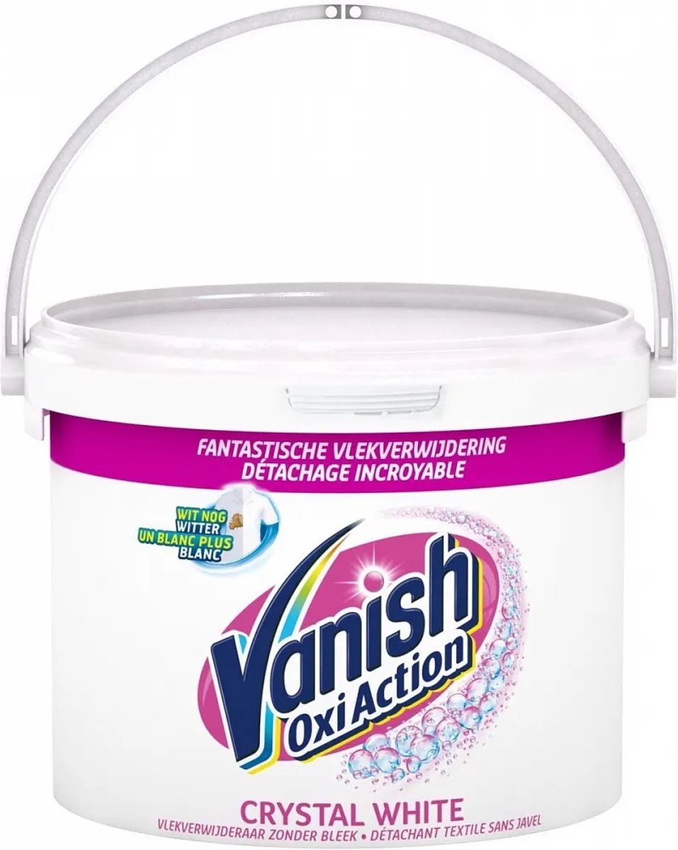 Vanish Oxi Action Crystal White Base Powder - For White Laundry - 2.4 kg