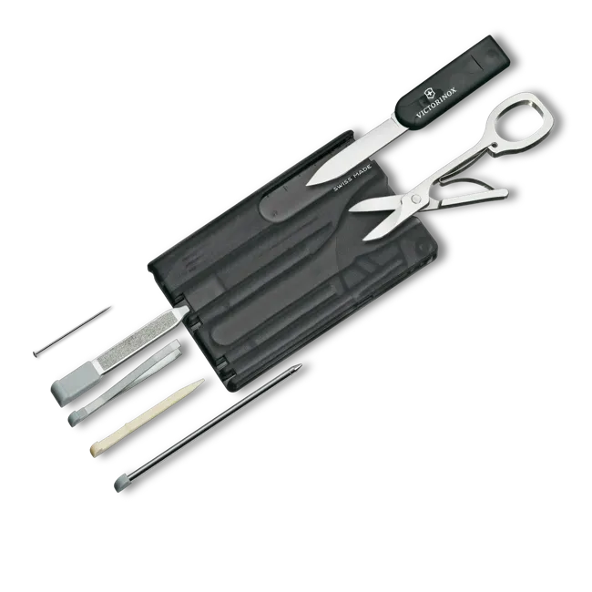 Carte suisse victorinox classique, noir transparent