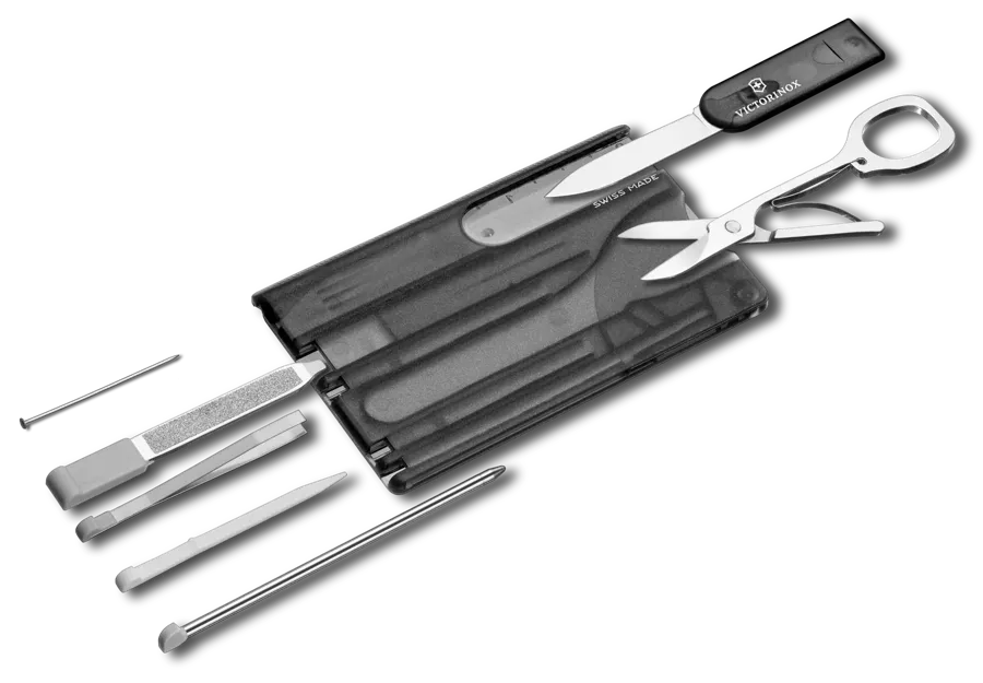 Carte suisse victorinox classique, noir transparent