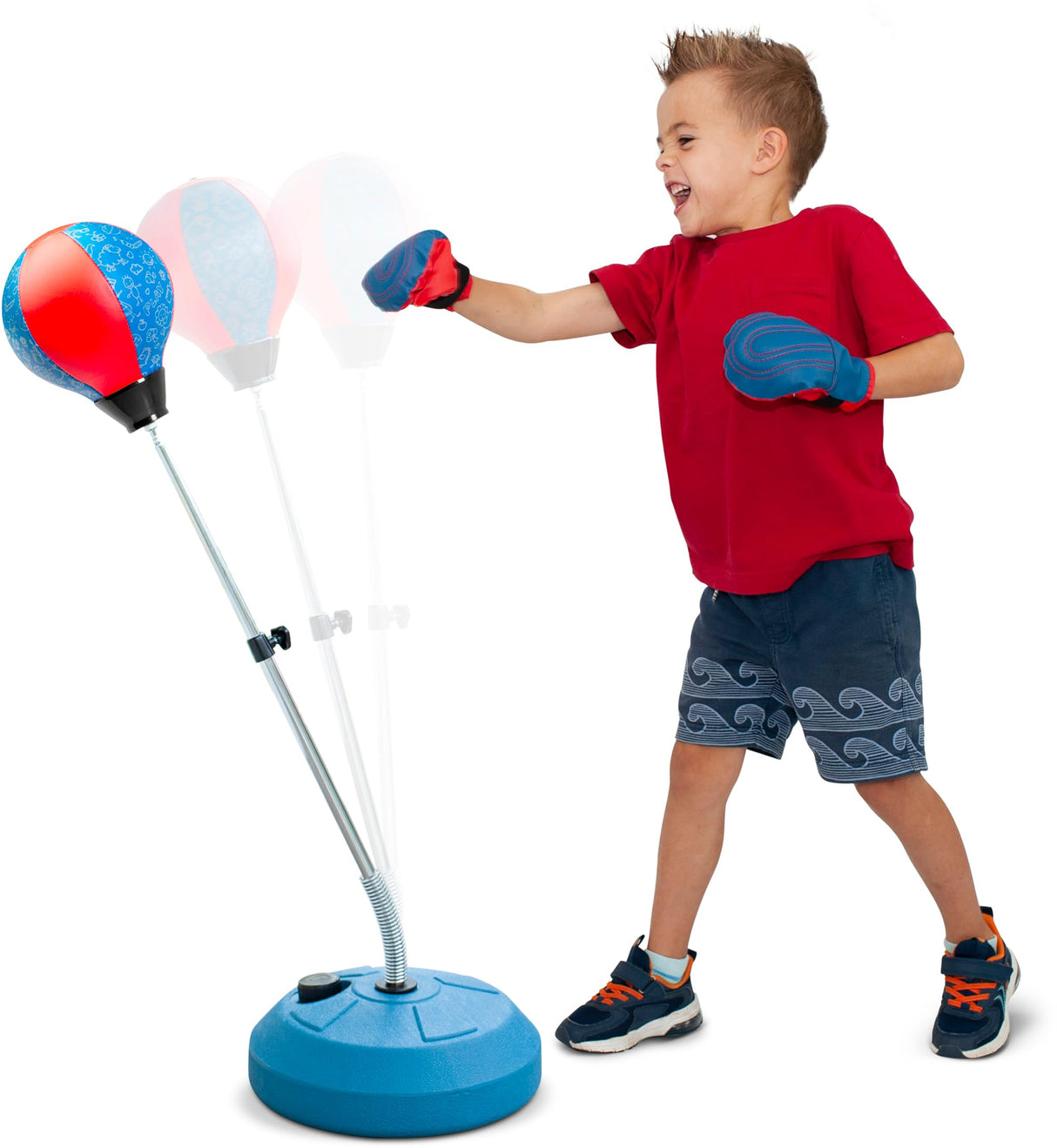 TechTools Kids Punching Bag with Stand – Adjustable Reflex Boxing Set for Ages 3–8