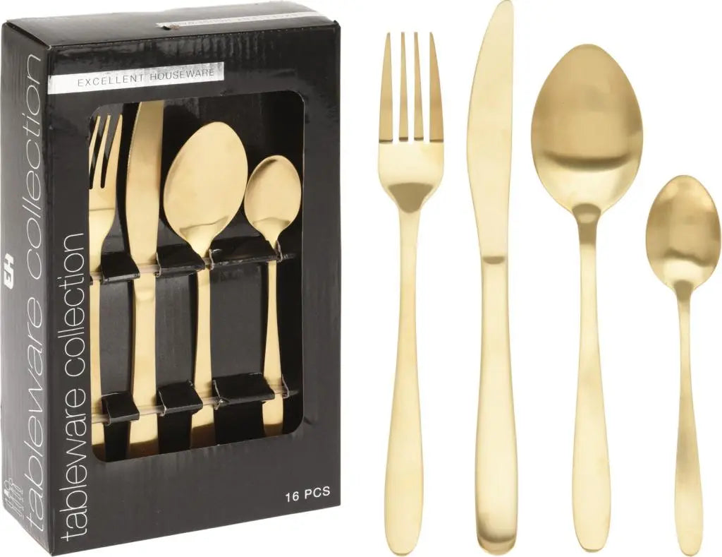Tableware Collection 16-teiliges Besteckset aus Edelstahl, goldfarben