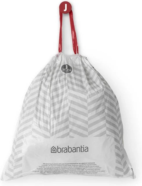 Brabantia PerfectFit Sacs, code J, 23 litres, pack de distributeur, 40 sacs - blanc