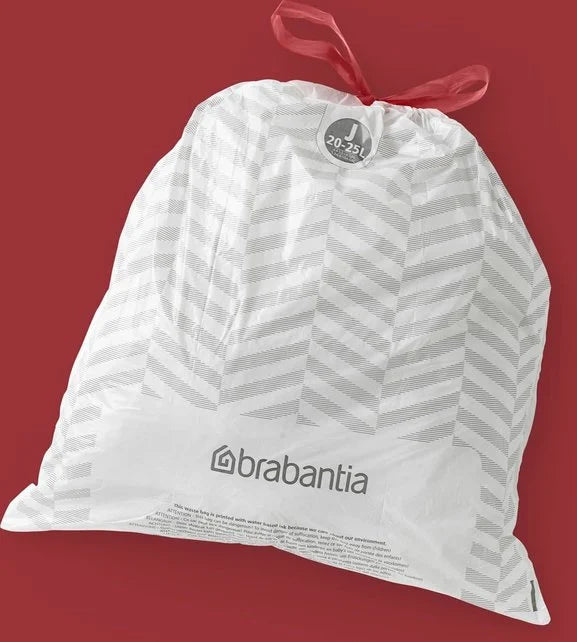 Brabantia PerfectFit Sacs, code J, 23 litres, pack de distributeur, 40 sacs - blanc