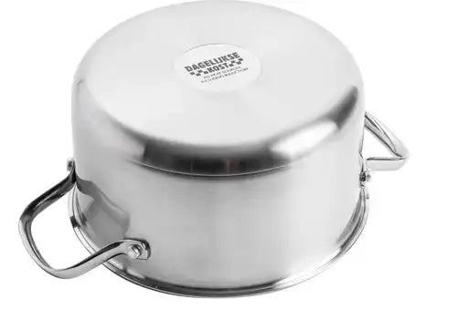Dagelijkse Kost Cooking Pot by Jeroen Meus – 24cm Stainless Steel 6L with Glass Lid