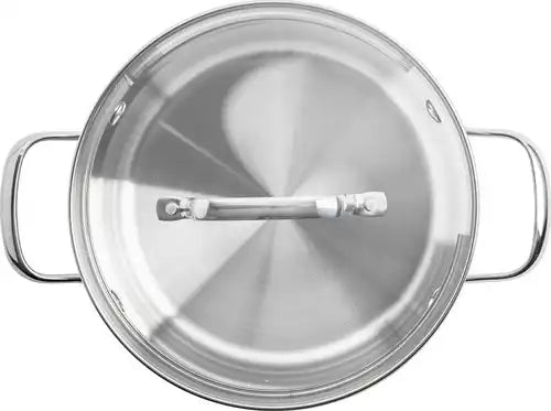 Dagelijkse Kost Cooking Pot by Jeroen Meus – 24cm Stainless Steel 6L with Glass Lid