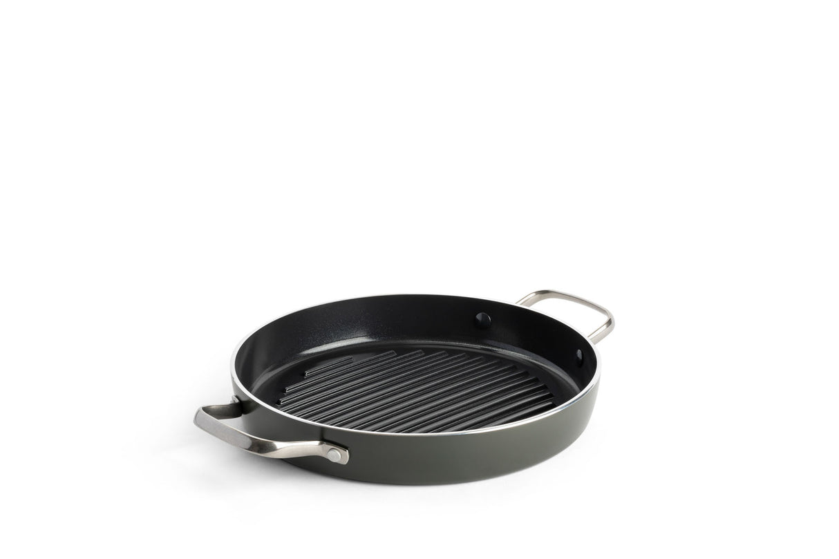 Dagelijkse Kost Ceramic Grill Pan Ø28cm – PFAS-Free Non-Stick Grill Pan with 2 Handles