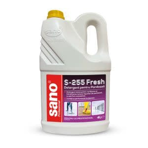 Sano Professional Floor S-255 Concentrated Floor Cleaner 4L – Removes Grease & Stains, Manual & Machine Use