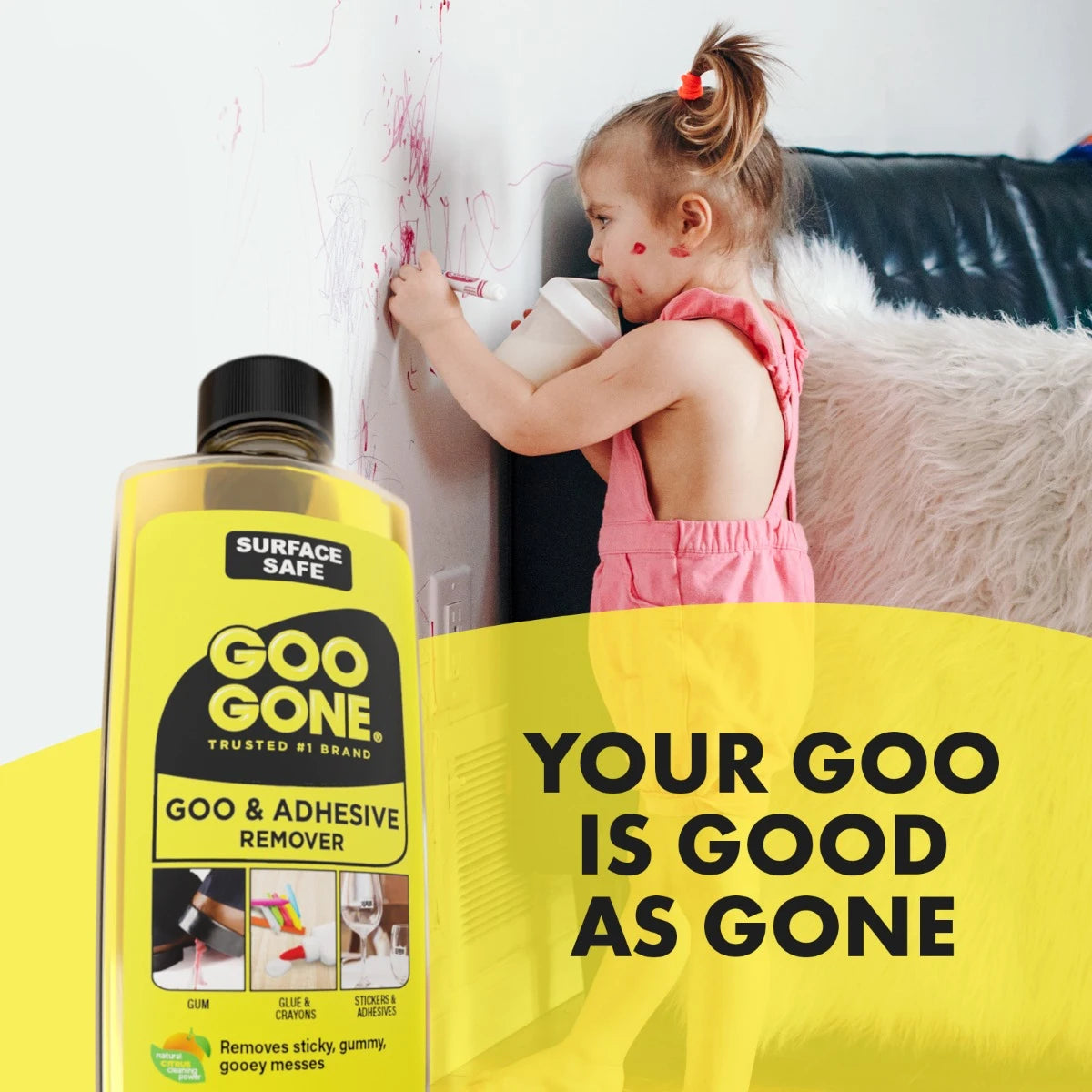 Goo Gone Détachant Adhésif 118 ml – Enlève les Autocollants, la Gomme & la Graisse