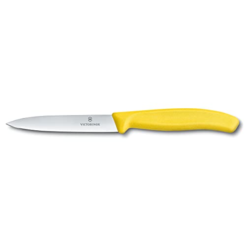 Victorinox Schilmesje in frisse kleuren - Swiss Classic Schilmesje - Geel - Lemmet 10 Cm