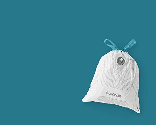Brabantia Perfectfit Bags, Code W, 5 Litres, 40 Bags In Dispenser Pack - White