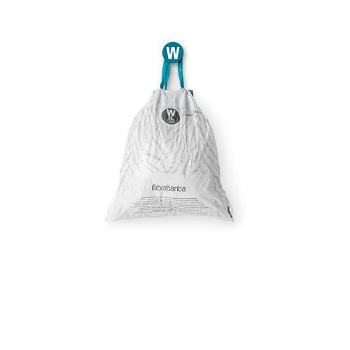 Brabantia Perfectfit Bags, Code W, 5 Litres, 40 Bags In Dispenser Pack - White