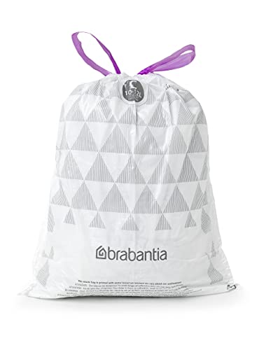 Brabantia Perfectfit Bags, Code C, 10-12 Litre, 40 Bags Per Dispenser Pack, - White