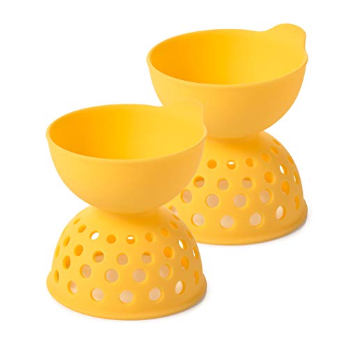 Boacheur d'oeuf d'oxo en silicone, jaune, 2 pack