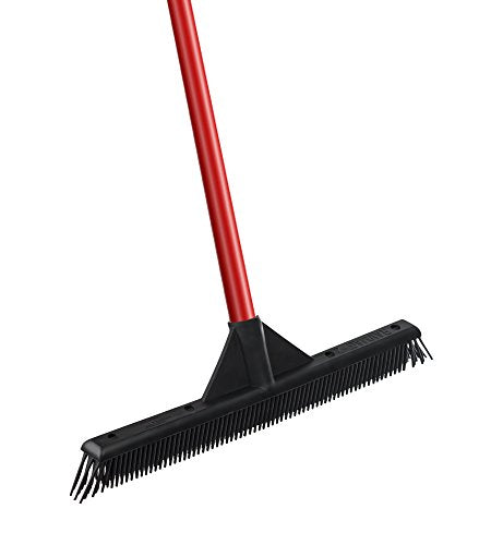 Tyroler rubberen bezem Lichtgewicht 40 cm, 100% natuurlijk rubber, lang 4-delige steel 140 cm