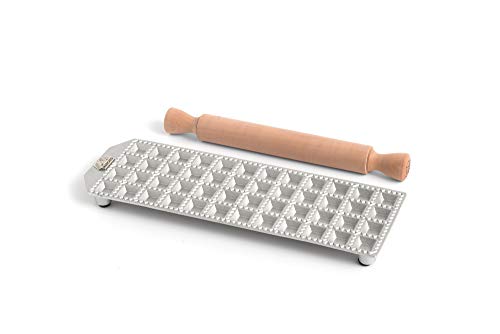 Marcato Ravioli mould Square Shape 48 pcs. 25x25 mm + Rolling Pin