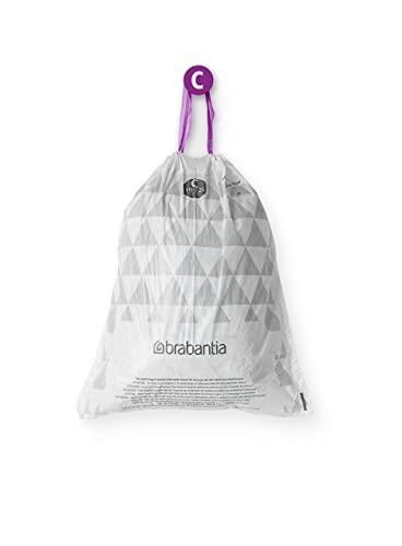 Brabantia Perfectfit Bags, Code C, 10-12 Litre, 40 Bags Per Dispenser Pack, - White