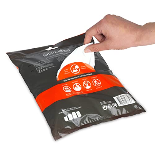 Brabantia Perfectfit Bags, Code B, 5 Litres, 40 Bags In Dispenser Pack - White