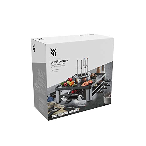 Wmf Lumero 3In1 Gourmet Station For 8 People Raclette Grill Fondue 1800 Watts
