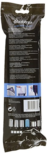 Brabantia Perfectfit Bags, Code D, 15-20 Litre, 20 Bags Per Roll - White