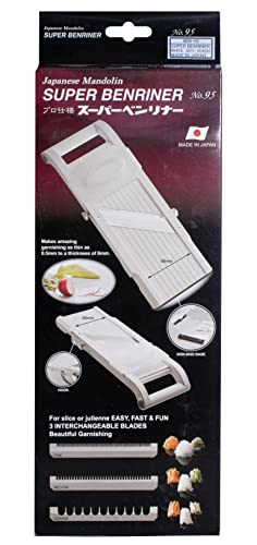 Benriner Mandoline Super Slicer, with 4 Japanese Stainless Steel Blades