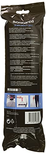 Brabantia Perfectfit Bags, Code Y, 20 Litre, 20 Bags Per Roll - White