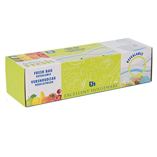 Frischhaltebeutel mit Reißverschluss. Wiederverschließbare 1-Liter-Box mit 20 Stück Folien und Beuteln