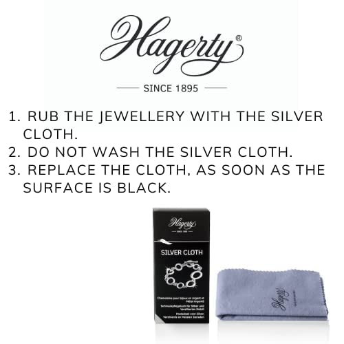Hagerty Silver Cloth, Impregnated fabric to clean and maintain silver and silver-plated jewelry 30x36cm