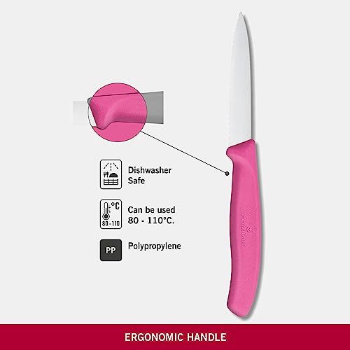 Victorinox Paring Knife With Ultra-Sharp Blade - Swiss Classic Paring Knife - Pink - Blade 8 Cm