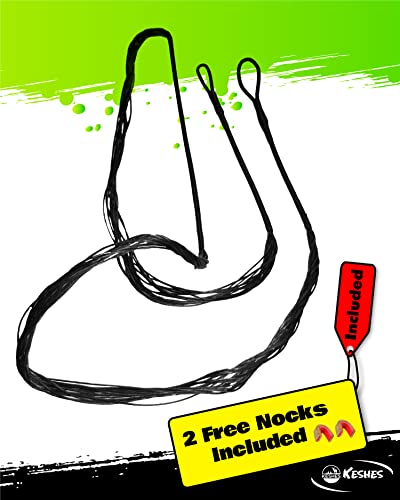 Keshes Dacron Bow String Replacement For Traditional And Recurve Bow - Black 16 Strands Size 127 Cm