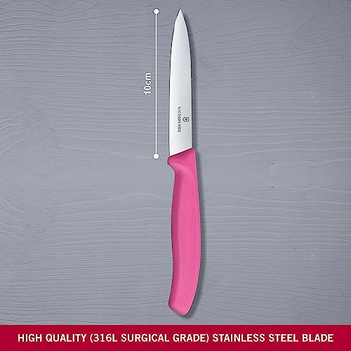 VICTORINOX PARING COUTEAU en couleurs fraîches - couteau d'ajustement classique suisse - rose - lame 10 cm